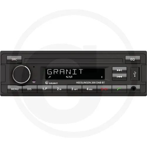 Radio Heeslingen 200 DAB BT DAB+, Bluetooth, USB, AUX-IN; zmniejszona głębokość instalacji (bez napędu CD)! Radia