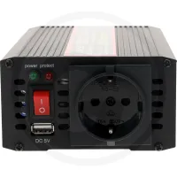 Przetwornica napięcia INV 300-12/24-USB napięcie wejściowe: 12/24 V <br> napięcie wyjściowe: 230 V Przekładnik napięciowy ALBRECHT 12 V → 230 V