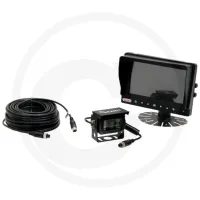 System kontroli cofania kabel 20 m, kolorowy monitor 7”, 1 kamera IP69k wraz z połączeniem, kąt widzenia 130 stopni, 2 wejścia kamer (NTSC/PAL) GRANIT