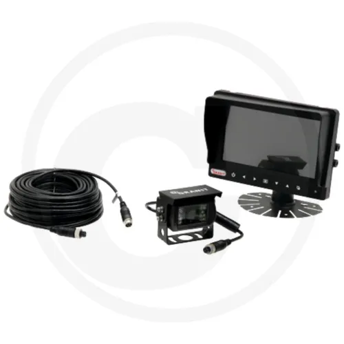 System kontroli cofania kabel 20 m, kolorowy monitor 7”, 1 kamera IP69k wraz z połączeniem, kąt widzenia 130 stopni, 2 wejścia kamer (NTSC/PAL) GRANIT