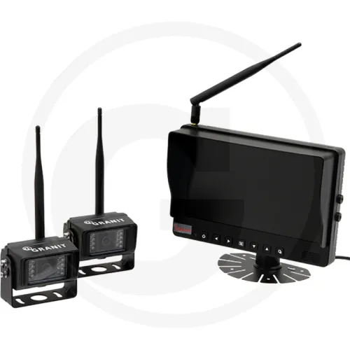 System wideo 9″ 9″ / z 2 kamerami; nadaje się do napięcia 12 i 24 V GRANIT