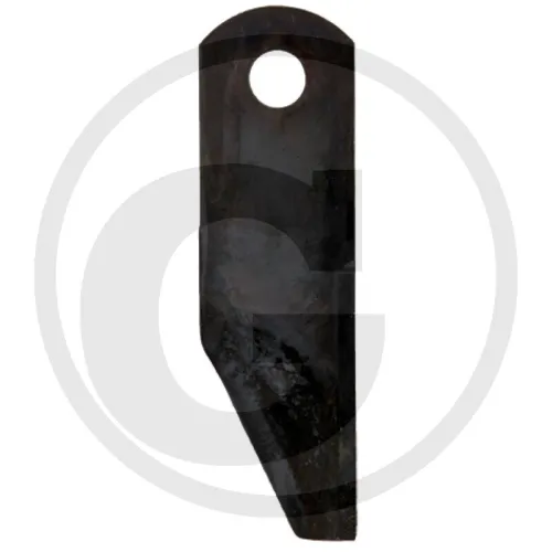 Nóż bijakowy New Holland pochylony w prawo,  napawany  173 x 50 x 4,5 mm, Ø 18 mm