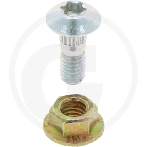 Zestaw śrub Biso Listwa tnąca (grubo ryflowana) z głowicą 02588 (302B01) opak. 50 szt., śruba Torx M6 x 16 + nakrętka kołnierzowa M6