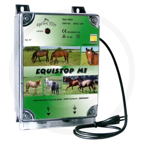 Elektryzator pastwiskowy equiSTOP M1, 230 V Elektryzatory pastwiskowe • stworzony specjalnie do hodowli koni  • funkcja kontrolna  • z osłoną przeciwb