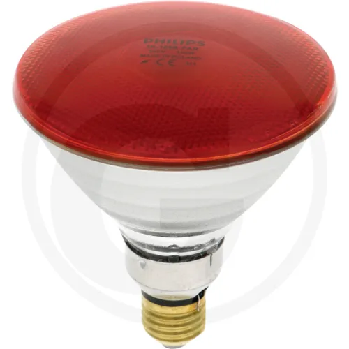 Lampa na podczerwień Hodowla drobiu Żarówki promiennika 100 W Rot