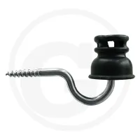 Izolator pierścieniowy Izolatory wkręcane wytrzymały, czarny, wspornik 5,3 mm, z krzyżem wzmacniającym