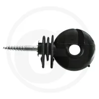 Izolator oczkowy Izolatory wkręcane kompaktowy, czarny z końcówką wtykową 5,3 mm
