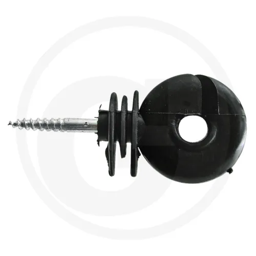Izolator oczkowy Izolatory wkręcane kompaktowy, czarny z końcówką wtykową 5,3 mm
