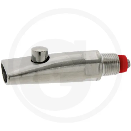 Smoczek Smoczek do picia/zgryzacz ze stali szlachetnej 105 mm dł., dla macior, regulacja dyszy: 8 - 1,2 mm