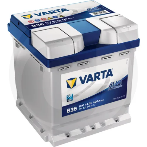 Akumulator Blue Dynamic 12 V / 44 Ah Akumulator rozruchowy z technologią wapń/wapń, zalany i naładowany, bezobsługowy Zestawienie ogólne Akumulatory V