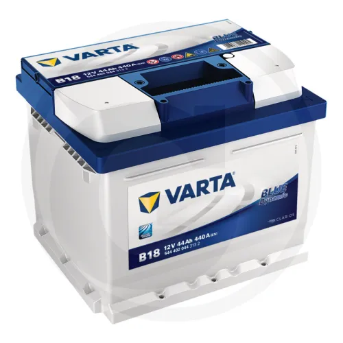Akumulator Blue Dynamic 12 V / 44 Ah Akumulator rozruchowy z technologią wapń/wapń, zalany i naładowany, bezobsługowy Zestawienie ogólne Akumulatory V
