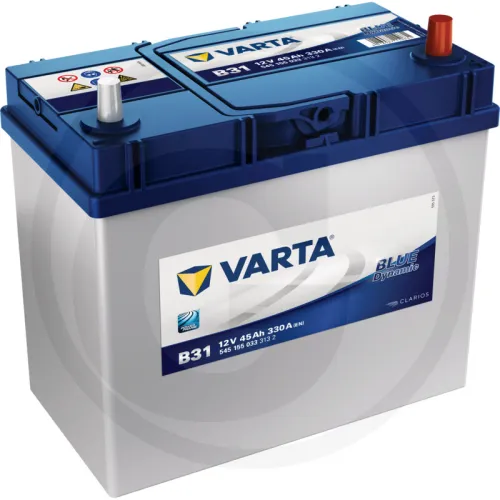Akumulator Blue Dynamic 12 V / 45 Ah Akumulator rozruchowy z technologią Ca/Ca, napełniony i naładowany, bezobsługowy Zestawienie ogólne Akumulatory V