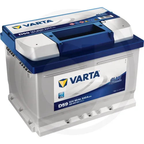 Akumulator Blue Dynamic 12 V / 60 Ah Akumulator rozruchowy z technologią Ca/Ca, napełniony i naładowany, bezobsługowy Zestawienie ogólne Akumulatory V