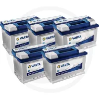 Akumulator Blue Dynamic 12 V / 74 Ah Akumulator rozruchowy z technologią wapń/wapń, zalany i naładowany, bezobsługowy Zestawienie ogólne Akumulatory V