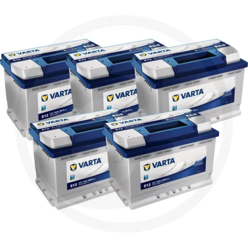 Akumulator Blue Dynamic 12 V / 74 Ah Akumulator rozruchowy z technologią wapń/wapń, zalany i naładowany, bezobsługowy Zestawienie ogólne Akumulatory V