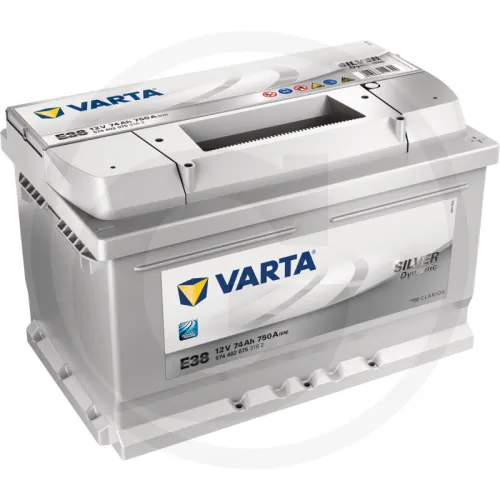 Akumulator Silver Dynamic 12 V / 74 Ah SILVER Dynamic E38 - 12V 74Ah 750A Zestawienie ogólne Akumulatory VARTA