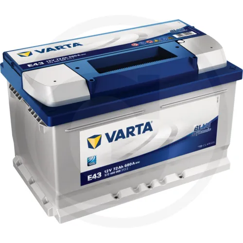 Akumulator Blue Dynamic 12 V / 72 Ah Akumulator rozruchowy z technologią wapń/wapń, zalany i naładowany, bezobsługowy Zestawienie ogólne Akumulatory V