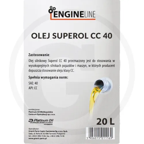 Superol CC40 Olej silnikowy Technika smarowania