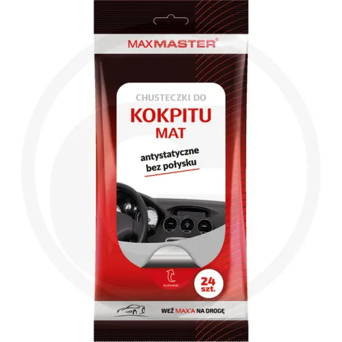 Chusteczki nawilżane do kokpitu antystatyczne bez połysku Kosmetyki samochodowe