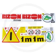 AGTECH 687DLBIZONZ058 — Naklejki KPL Bizon Z-058 Kombajn zbożowy Kombajn BIZON Z-056 / Z-058