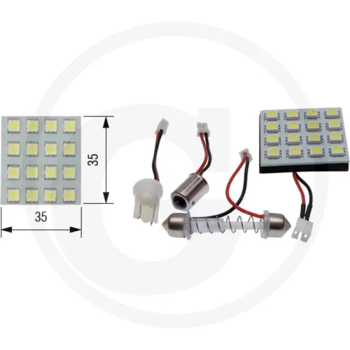 Żarówka LED 12V 16xSMD 5050 LED PLATE Oświetlenie