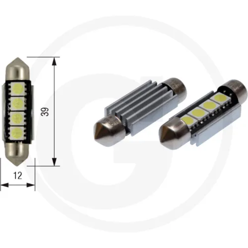 Żarówka LED 12V 4XSMD 5050 LED SV8,5 DOUBLE POLARITY CANBUS Oświetlenie