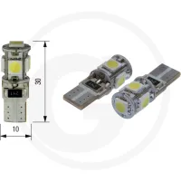 Żarówka LED 12V 5XSMD 5050 LED T10 DOUBLE POLARITY CANBUS Oświetlenie