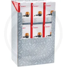 GRANIT 7070010412-18 — Lampa ostrzegawcza LED, 18 sztuk 12/24V | mocowanie na magnes Lampy obrotowe / b...