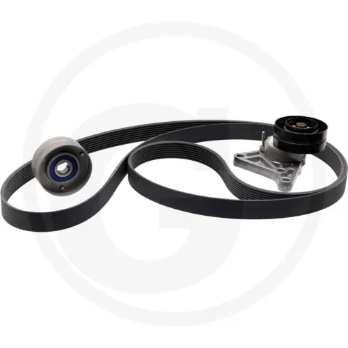 Zestaw z paskiem John Deere  6310, 6410, 6510, 6610, 6810, 6910, 6910S, SE6310, SE6410, SE6510, SE6610 mit Druckluft- und
