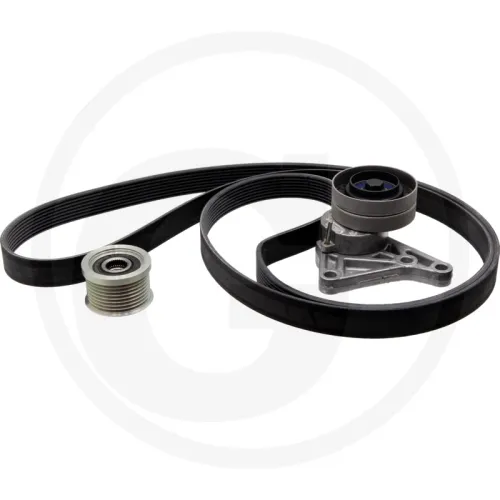 Zestaw z paskiem John Deere  6110, 6210, 6310, 6410, 6510, 6610, SE6110, SE6210, SE6310, SE6410, SE6510, SE6610, 6120, 6220, 6320, 6420, 6520, 6620