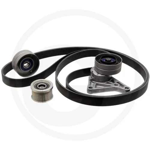Zestaw z paskiem John Deere  5620, 5720, 6120, 6220, 6320, 6420, 6420S, 6520, SE6020, SE6120, SE6220, SE6320, SE6420, SE6520, SE6620, 6530, 6534