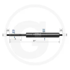 STABILUS 6549716910 — LIFT-O-MAT® / Siłownik gazowy LIFT-O-MAT® różne Siłowniki gazowe i akcesoria