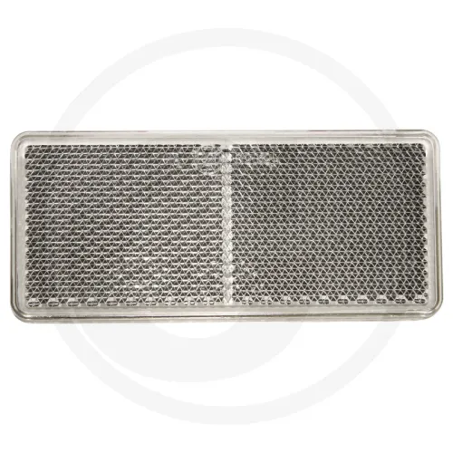 Odblask 90x40 mm, biały, do przyklejenia Aspöck