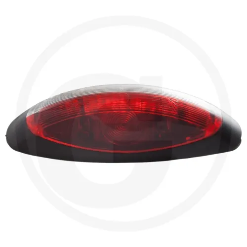 Lampa obrysowa Flexipoint 2 czerwono-biała, z przepustem, czarna obudowa, 12 V Aspöck Lampy obrysowe
