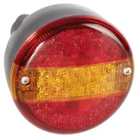 Lampa 3-komorowa LED 12/24 V 12 V, z 5-pinowym złączem bagnetowym, D = 140 mm Aspöck Oświetlenie tylne