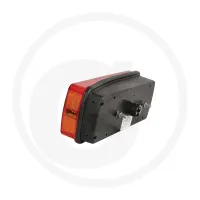 Lampa tylna ECOPOINT II zintegrowane boczne światło obrysowe, prawe, z 7-pinowym złączem ASS2 i odblaskiem trójkątnym Aspöck Oświetlenie tylne
