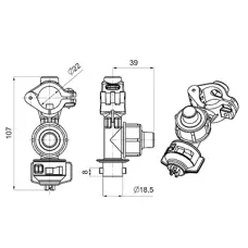AGROPLAST 0-100/09 — KORPUS ROZPYLACZA OPRYSKIWACZA Z MOCOWANIEM NA RURĘ FI 20 (3/4
