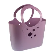  000ITLI480JAGH — TORBA (KOSZYK) 21L- AŻUROWA DEKORACJA KOLOR JAGODOWY - 49X16X34/56CM