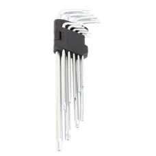  00254 — ZESTAW KLUCZY IMBUSOWYCH TYPU TORX 9-ELEM, DŁUGIE, (CR-V)