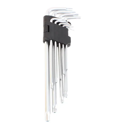 ZESTAW KLUCZY IMBUSOWYCH TYPU TORX 9-ELEM, DŁUGIE, (CR-V)