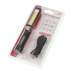  123WT04H — LATARKA WARSZTATOWA COB 2W 150LM 900MAH, MOCOWANIE NA 1X MAGNES I KLIPS