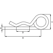 GMP 1303100040 — SPINKA ZABEZPIECZAJĄCA FI  4MM TYP BETA, PODWÓJNA