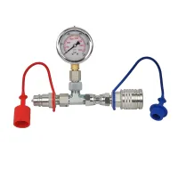 MANOMETR GLICERYNOWY fi 63 mm, 0-400 BAR, W ZESTAWIE KPL SZYBKOZŁĄCZY WTYCZKA I GNIAZDO EURO ISO