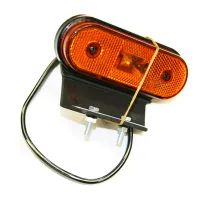 LAMPA OBRYSOWA POMARAŃCZOWA DIODOWA Z UCHWYTEM, 1 DIODA, 119X48,5MM, 24V