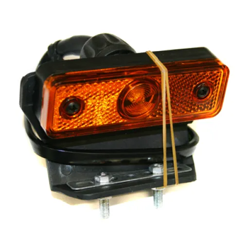 LAMPA OBRYSOWA POMARAŃCZOWA DIODOWA Z UCHWYTEM, 1 DIODA, 96X31MM, 24V