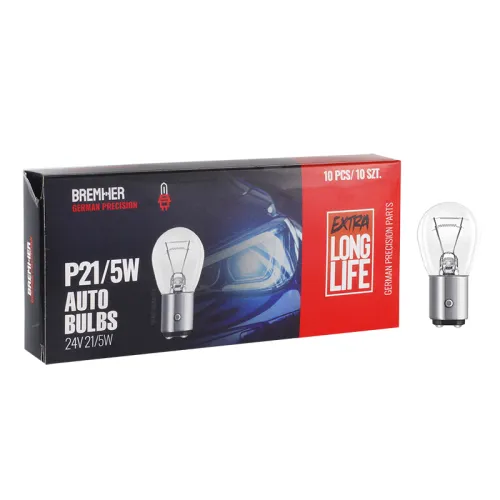 ŻARÓWKA P21/5W, 24V, 21/5W BAY15D,HOMOLOGACJA KPL. 10SZT.