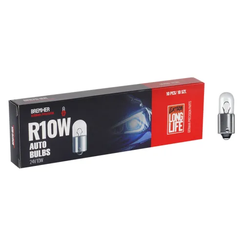 ŻARÓWKA R10W, 24V, 10W BA15S, HOMOLOGACJA, KPL. 10SZT.