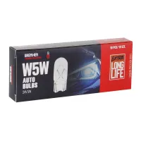 ŻARÓWKA W5W, 24V, 5W T10, HOMOLOGACJA, KPL. 10SZT.