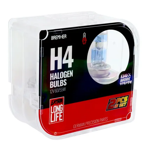 ŻARÓWKA H4, 12V, 60/55W P43T, 130%, HOMOLOGACJA E4, 2SZT, 2JK