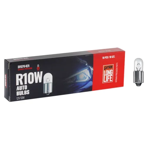 ŻARÓWKA R10W, 12V, 10W BA15S, HOMOLOGACJA, KPL. 10SZT.